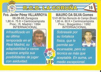 1995 Mundicromo Sport Futbol Total #16 Mauro Silva / Villarroya Back
