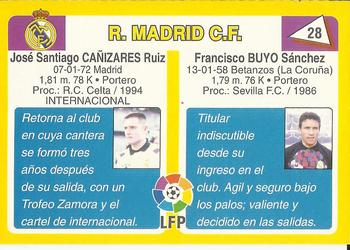 1995 Mundicromo Sport Futbol Total #28 Buyo / Cañizares Back