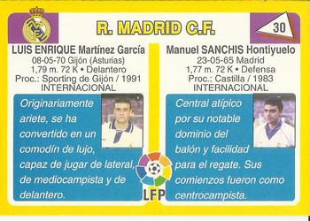 1995 Mundicromo Sport Futbol Total #30 Sanchis / Luis Enrique Back
