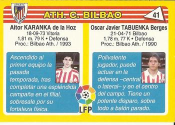 1995 Mundicromo Sport Futbol Total #41 Tabuenka / Karanka Back