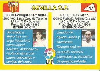 1995 Mundicromo Sport Futbol Total #47 Rafa Paz / Diego Back