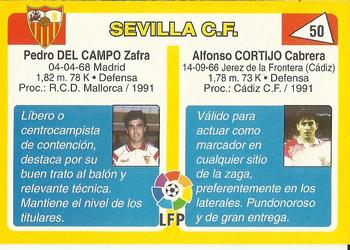1995 Mundicromo Sport Futbol Total #50 Cortijo / Del Campo Back