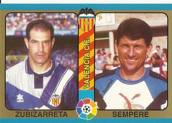 1995 Mundicromo Sport Futbol Total #55 Zubizarreta / Sempere Front