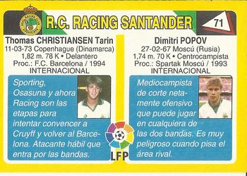 1995 Mundicromo Sport Futbol Total #71 Popov / Christiansen Back