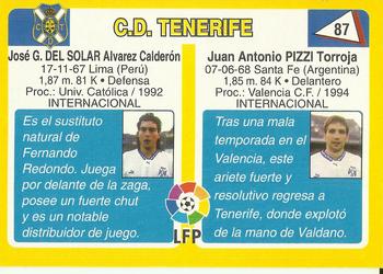 1995 Mundicromo Sport Futbol Total #87 Pizzi / Del Solar Back