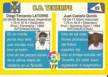 1995 Mundicromo Sport Futbol Total #89 Juanele / Latorre Back