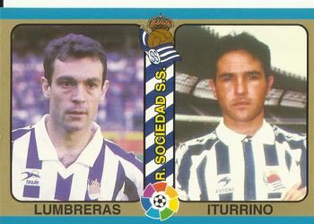 1995 Mundicromo Sport Futbol Total #95 Lumbreras / Iturrino Front
