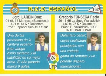 1995 Mundicromo Sport Futbol Total #162 Fonseca / Lardin Back