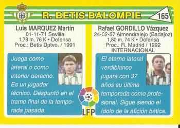 1995 Mundicromo Sport Futbol Total #165 Gordillo / Marquez Back