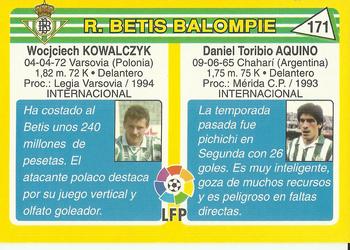 1995 Mundicromo Sport Futbol Total #171 Aquino / Kowalczyk Back