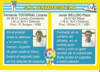 1995 Mundicromo Sport Futbol Total #174 Bellido / Tocornal Back