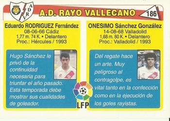 1995 Mundicromo Sport Futbol Total #186 Onesimo / Rodriguez Back
