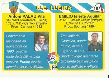 1995 Mundicromo Sport Futbol Total #187 Emilio / Palau Back