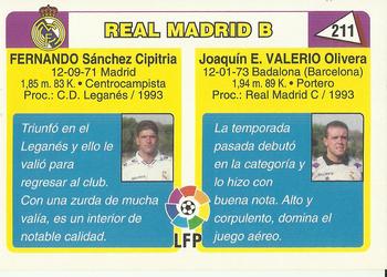 1995 Mundicromo Sport Futbol Total #211 Valerio / Fernando Back