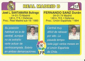 1995 Mundicromo Sport Futbol Total #212 Fernando Sanz / Santamaria Back
