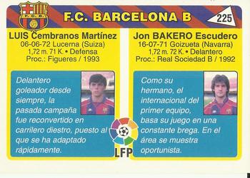 1995 Mundicromo Sport Futbol Total #225 Jon Bakero / Luis Back