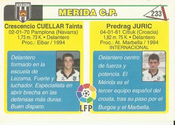 1995 Mundicromo Sport Futbol Total #233 Juric / Cuellar Back