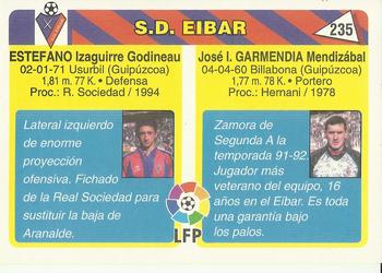 1995 Mundicromo Sport Futbol Total #235 Garmendia / Estefano Back