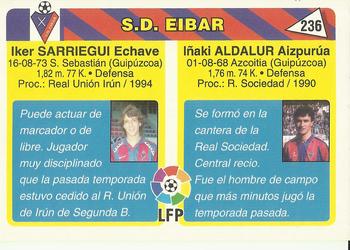 1995 Mundicromo Sport Futbol Total #236 Aldalur / Sarriegui Back