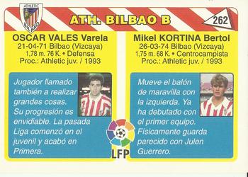 1995 Mundicromo Sport Futbol Total #262 Kortina / Oscar Vales Back