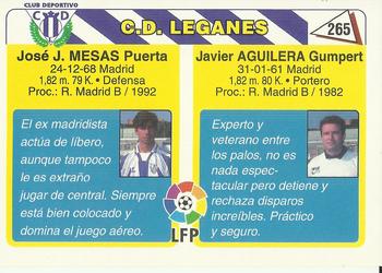 1995 Mundicromo Sport Futbol Total #265 Aguilera / Mesas Back