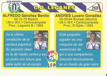 1995 Mundicromo Sport Futbol Total #268 Andres / Alfredo Back