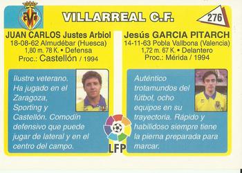 1995 Mundicromo Sport Futbol Total #276 Garcia Pitarch / Juan Carlos Back