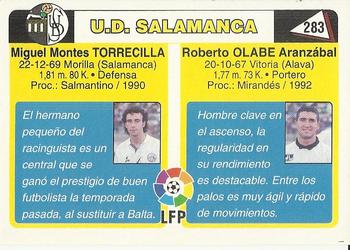 1995 Mundicromo Sport Futbol Total #283 Olabe / Torrecilla Back