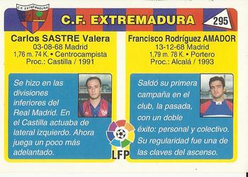 1995 Mundicromo Sport Futbol Total #295 Amador / Sastre Back