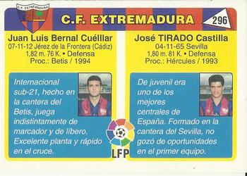 1995 Mundicromo Sport Futbol Total #296 Tirado / Juanlu Back