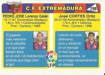 1995 Mundicromo Sport Futbol Total #298 Cortes / Pedro Jose Back