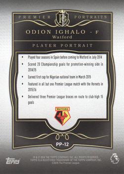 2016 Topps Premier Gold - Premier Portraits #PP-12 Odion Ighalo Back