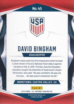 2016 Panini U.S. National Team - Holo #45 David Bingham Back