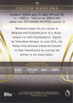 2016 Topps Premier Gold - Red #78 Victor Wanyama Back