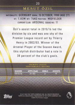 2016 Topps Premier Gold - Silver #20 Mesut Özil Back
