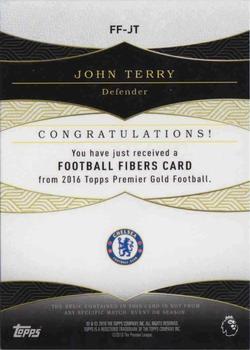 2016 Topps Premier Gold - Football Fibers Relics Purple #FF-JT John Terry Back
