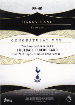 2016 Topps Premier Gold - Football Fibers Relics Red #FF-HK Harry Kane Back