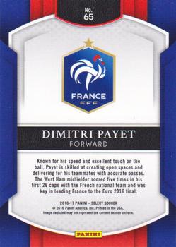 2016-17 Panini Select - Multi-Color #65 Dimitri Payet Back
