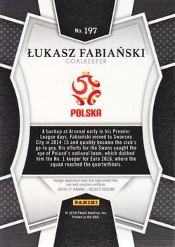 2016-17 Panini Select - Multi-Color #197 Lukasz Fabianski Back