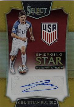 2016-17 Panini Select - Emerging Star Signatures Gold #ES-CP Christian Pulisic Front