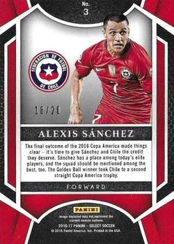 2016-17 Panini Select - Select Few Camo #3 Alexis Sanchez Back