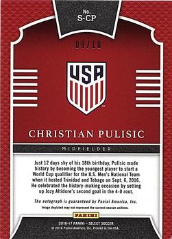 2016-17 Panini Select - Signatures Gold #S-CP Christian Pulisic Back