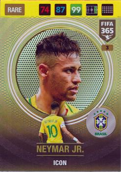 2016-17 Panini Adrenalyn XL FIFA 365 #3 Neymar Jr. Front