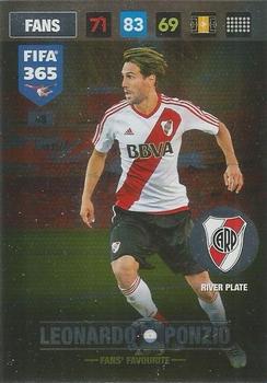 2016-17 Panini Adrenalyn XL FIFA 365 #48 Leonardo Ponzio Front