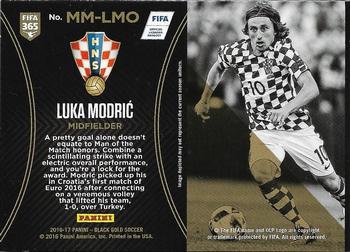 2016-17 Panini Black Gold - Man of the Match Medallions #MM-LMO Luka Modric Back