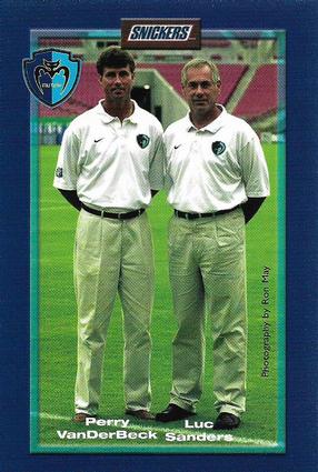 2000 Snickers Tampa Bay Mutiny #NNO Perry Van Der Beck / Luc Sanders Front