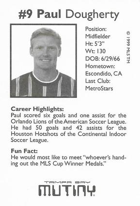 1999 Snickers Tampa Bay Mutiny #NNO Paul Dougherty Back