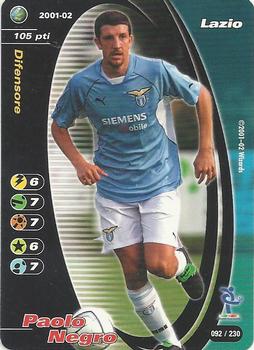 2001-02 Wizards of the Coast Football Champions (Italy) #92 Paolo Negro Front