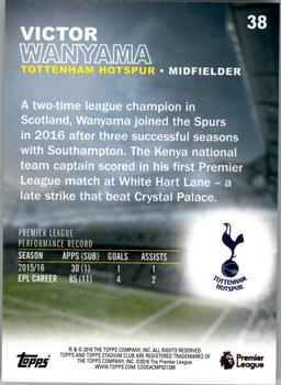 2016 Stadium Club Premier League - Gold Foil #38 Victor Wanyama Back