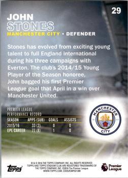 2016 Stadium Club Premier League - Premier League Logo #29 John Stones Back